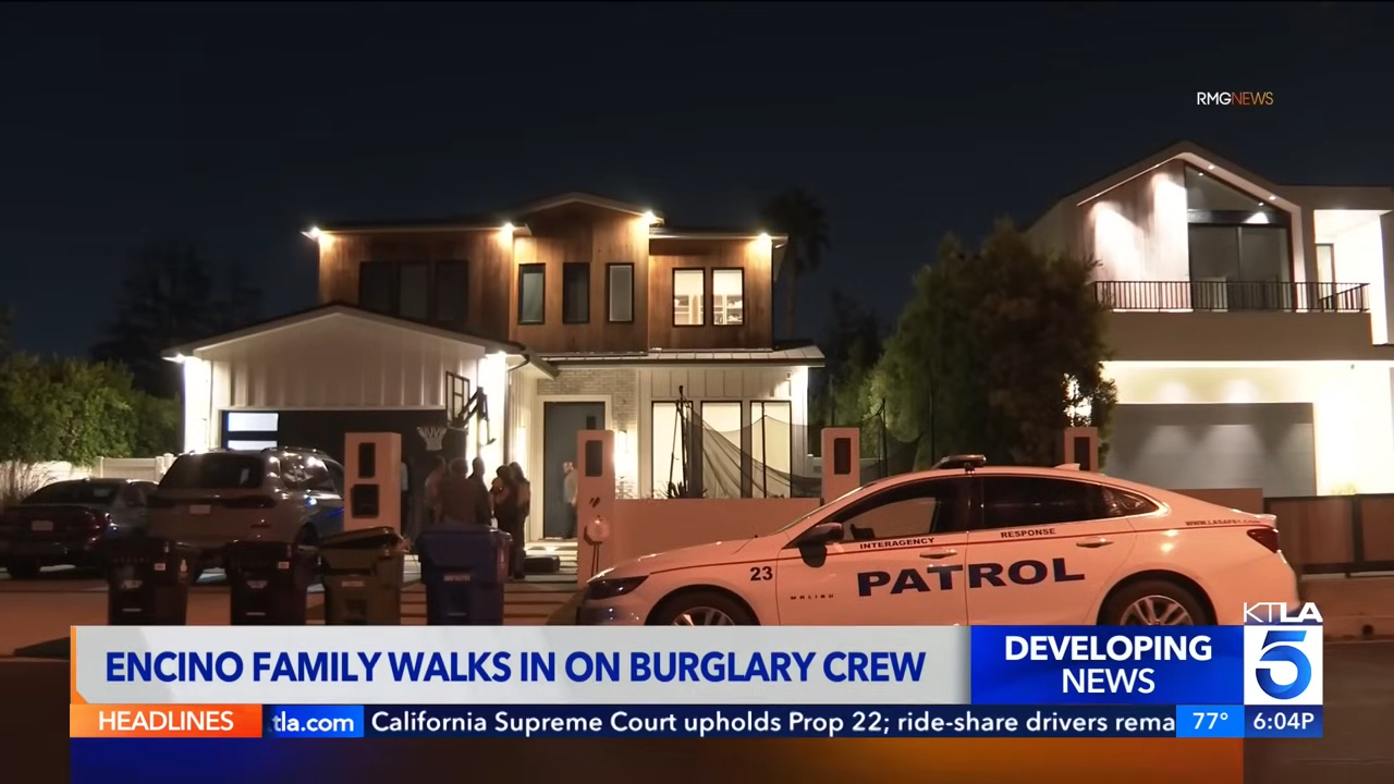 News image of Encino home burglary where woman walked in